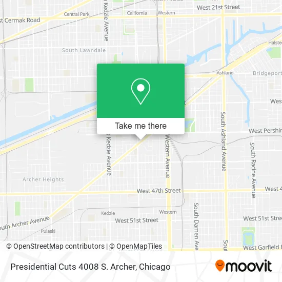 Mapa de Presidential Cuts 4008 S. Archer