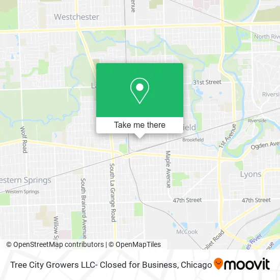 Tree City Growers LLC- Closed for Business map