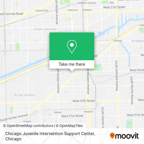 Chicago Juvenile Intervention Support Center map