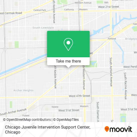 Mapa de Chicago Juvenile Intervention Support Center