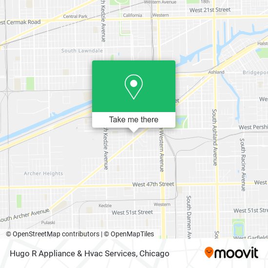 Mapa de Hugo R Appliance & Hvac Services