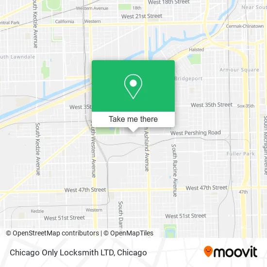 Mapa de Chicago Only Locksmith LTD