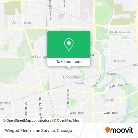 Winged Electrician Service map
