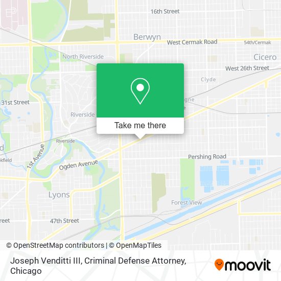 Joseph Venditti III, Criminal Defense Attorney map