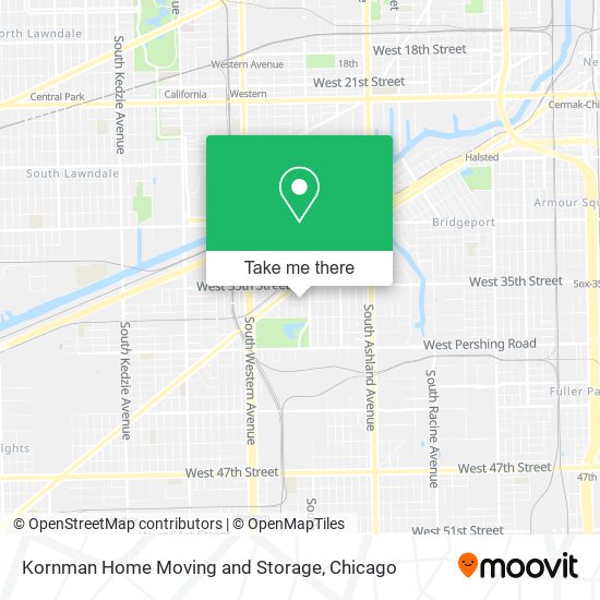 Kornman Home Moving and Storage map