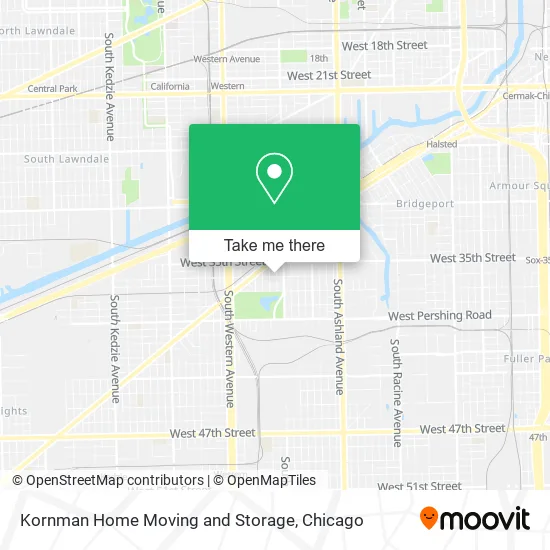 Kornman Home Moving and Storage map