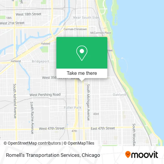 Romell's Transportation Services map