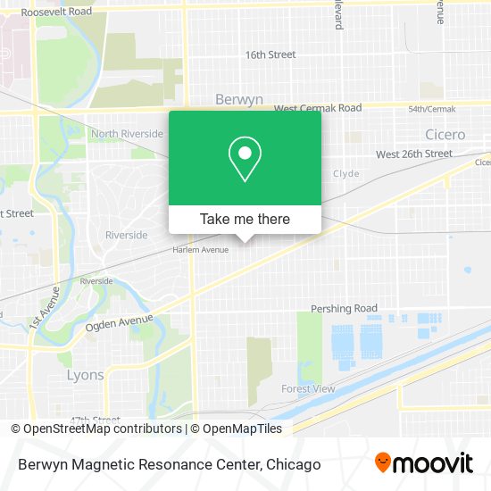 Mapa de Berwyn Magnetic Resonance Center