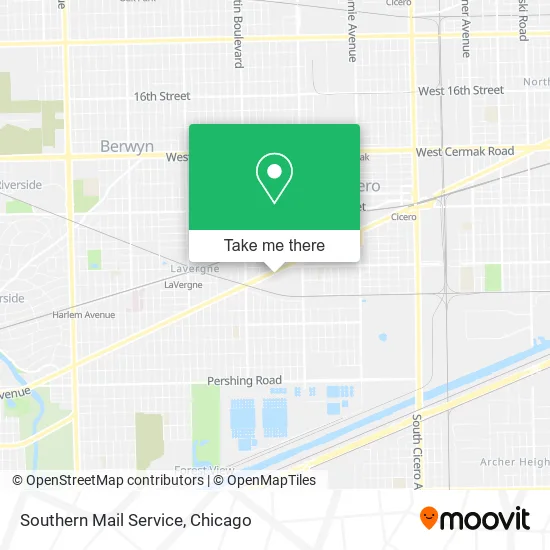 Southern Mail Service map