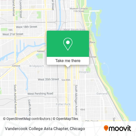 Mapa de Vandercook College Asta Chapter