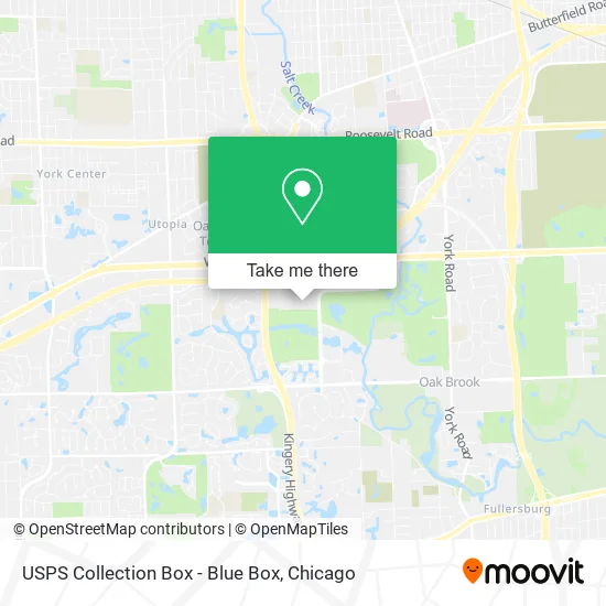 Mapa de USPS Collection Box - Blue Box