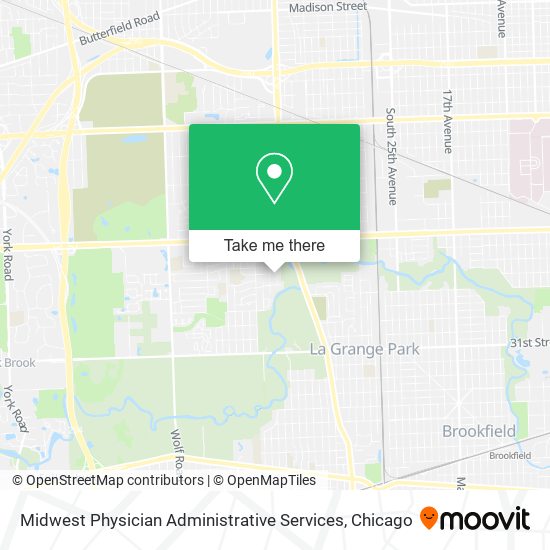 Midwest Physician Administrative Services map