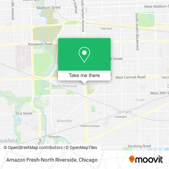 Amazon Fresh-North Riverside map