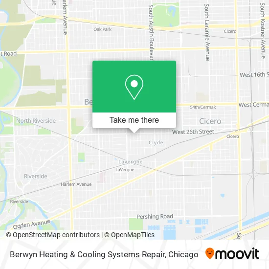 Mapa de Berwyn Heating & Cooling Systems Repair
