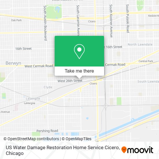 Mapa de US Water Damage Restoration Home Service Cicero