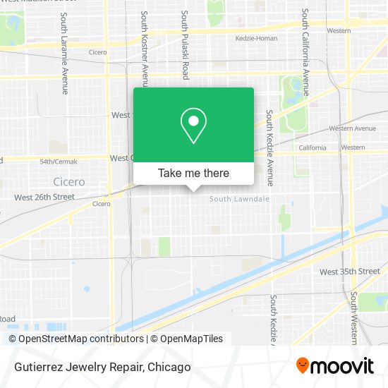 Mapa de Gutierrez Jewelry Repair