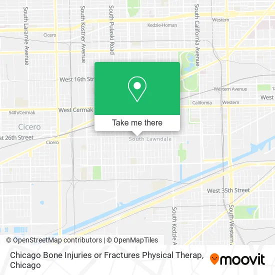 Chicago Bone Injuries or Fractures Physical Therap map