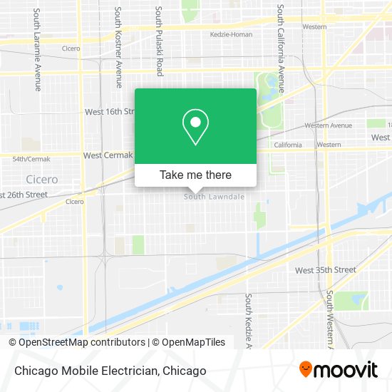 Mapa de Chicago Mobile Electrician