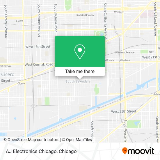 AJ Electronics Chicago map