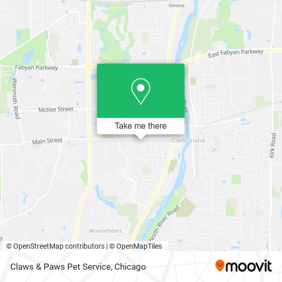 Mapa de Claws & Paws Pet Service