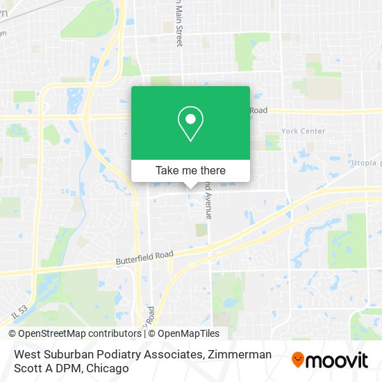 West Suburban Podiatry Associates, Zimmerman Scott A DPM map