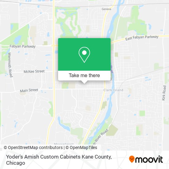 Mapa de Yoder's Amish Custom Cabinets Kane County