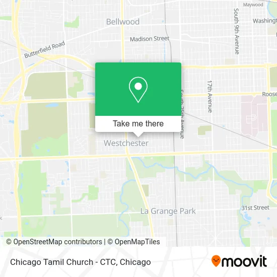Chicago Tamil Church - CTC map