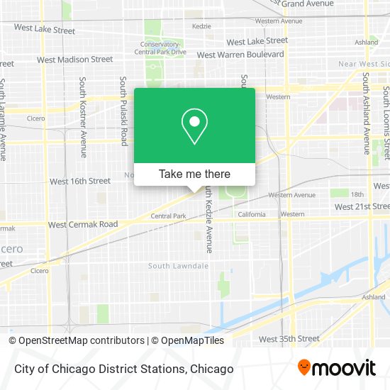 City of Chicago District Stations map