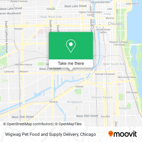 Mapa de Wigwag Pet Food and Supply Delivery