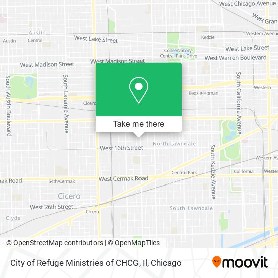 Mapa de City of Refuge Ministries of CHCG, Il