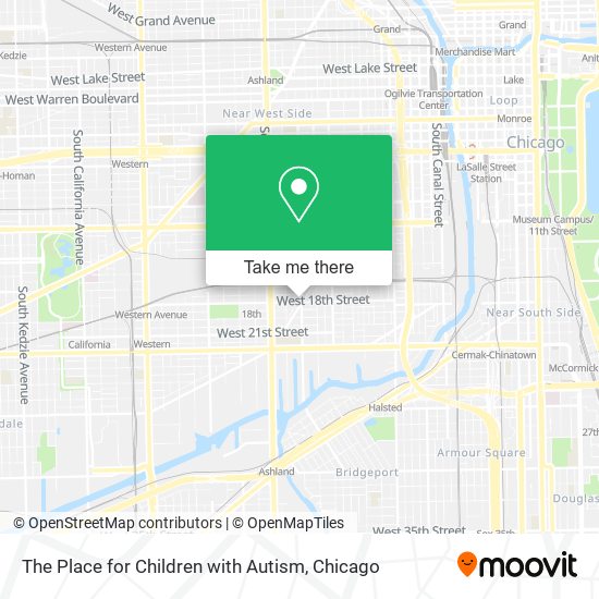 The Place for Children with Autism map
