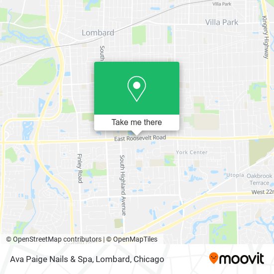 Ava Paige Nails & Spa, Lombard map