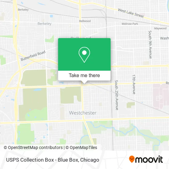 USPS Collection Box - Blue Box map