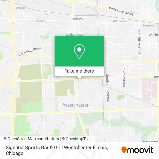 Signatur Sports Bar & Grill Westchester Illinois map