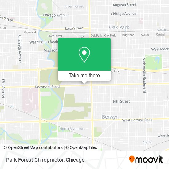 Park Forest Chiropractor map