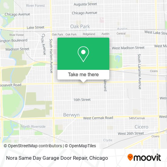 Nora Same Day Garage Door Repair map