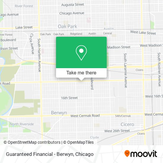 Guaranteed Financial - Berwyn map