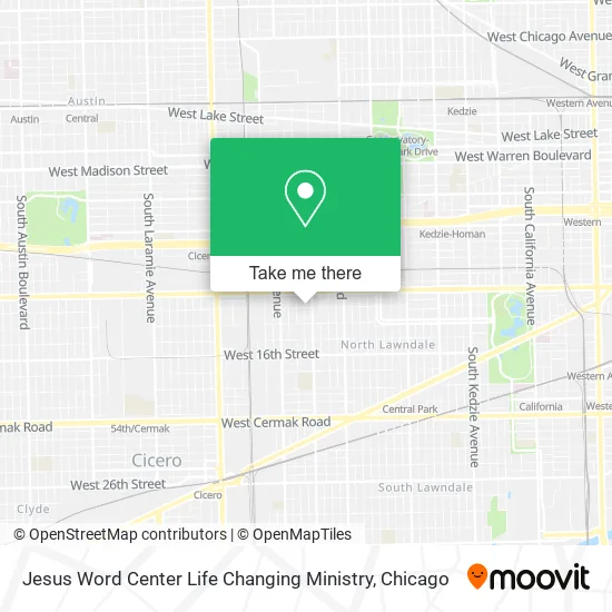 Jesus Word Center Life Changing Ministry map