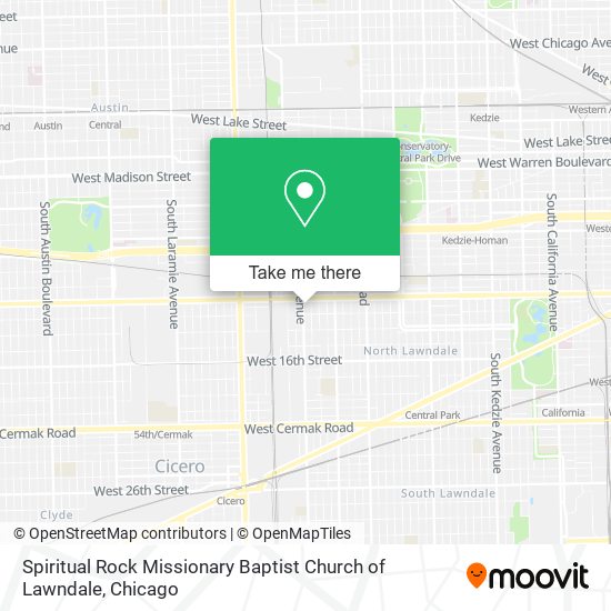 Spiritual Rock Missionary Baptist Church of Lawndale map