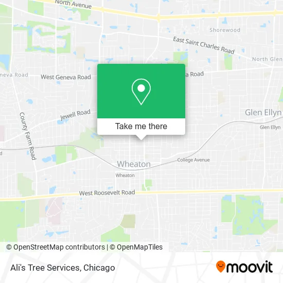Ali's Tree Services map