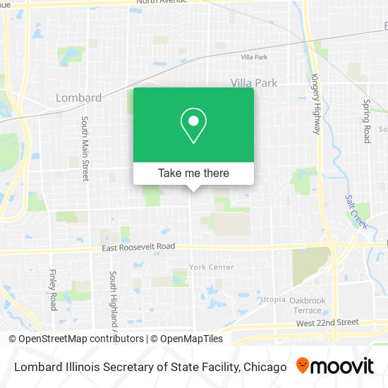 Lombard Illinois Secretary of State Facility map