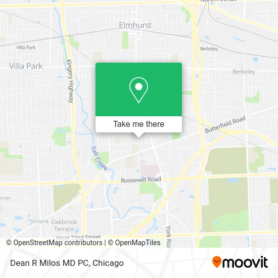 Dean R Milos MD PC map