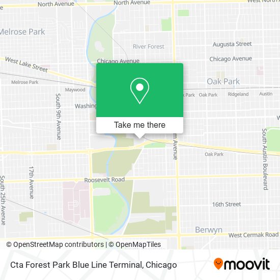 Cta Forest Park Blue Line Terminal map