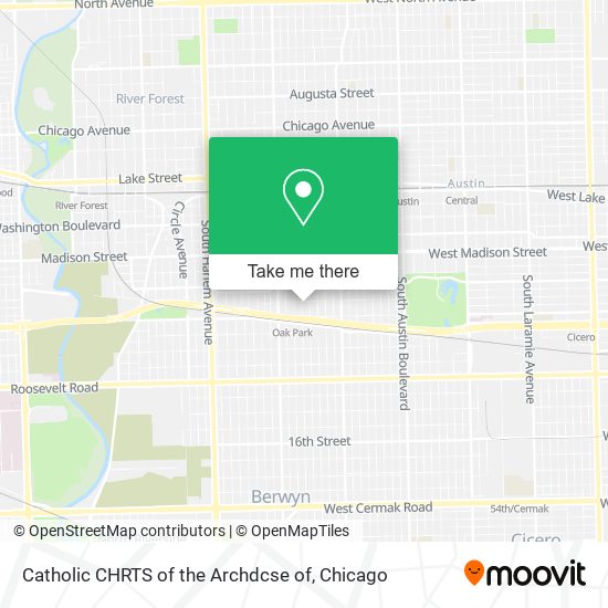 Mapa de Catholic CHRTS of the Archdcse of