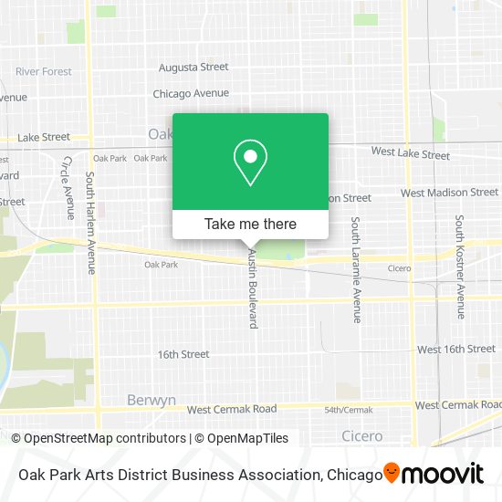 Oak Park Arts District Business Association map