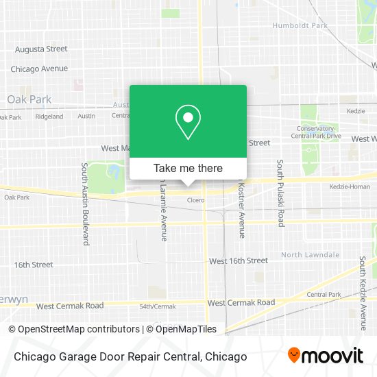 Mapa de Chicago Garage Door Repair Central