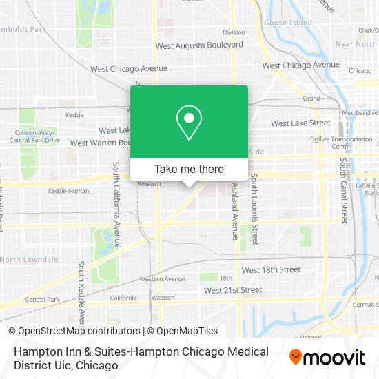 Mapa de Hampton Inn & Suites-Hampton Chicago Medical District Uic