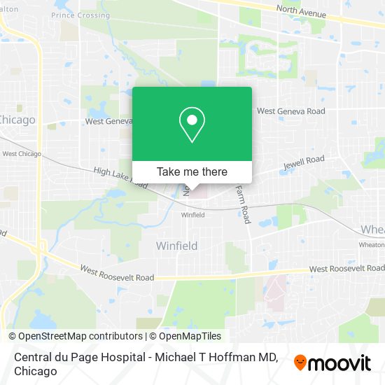 Central du Page Hospital - Michael T Hoffman MD map