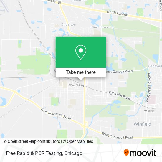 Mapa de Free Rapid & PCR Testing