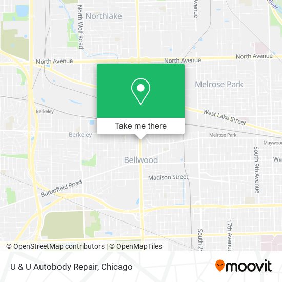 U & U Autobody Repair map